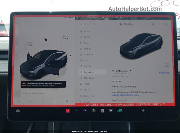 7SAYGDEE1TA393913 2026 TESLA MODEL Y Gray 