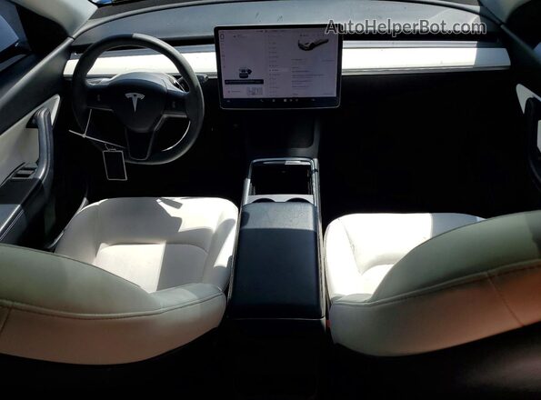 7SAYGDEE2NF348470 2022 TESLA MODEL White Առջևի վահանակի տեսք