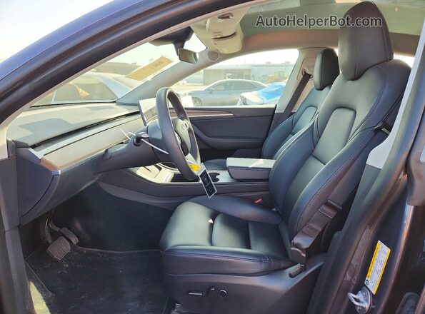 7SAYGDEE2PF743302 2023 TESLA MODEL Gray Front interior view