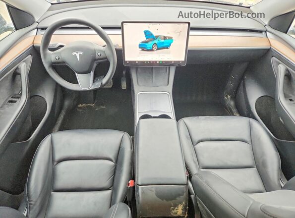 7SAYGDEE2PF863309 2023 TESLA MODEL Gray Dashboard view