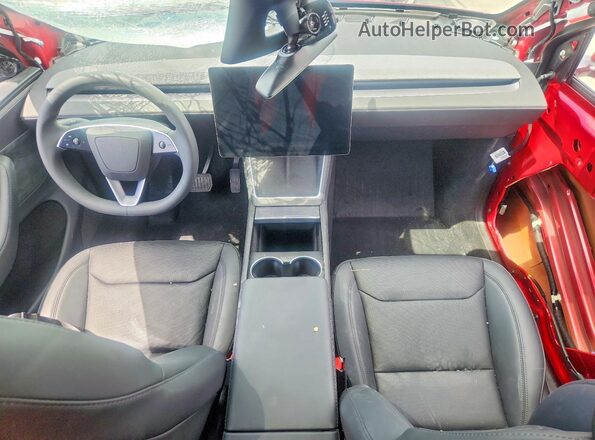 7SAYGDEE2TA456551 2026 TESLA MODEL Red Dashboard view