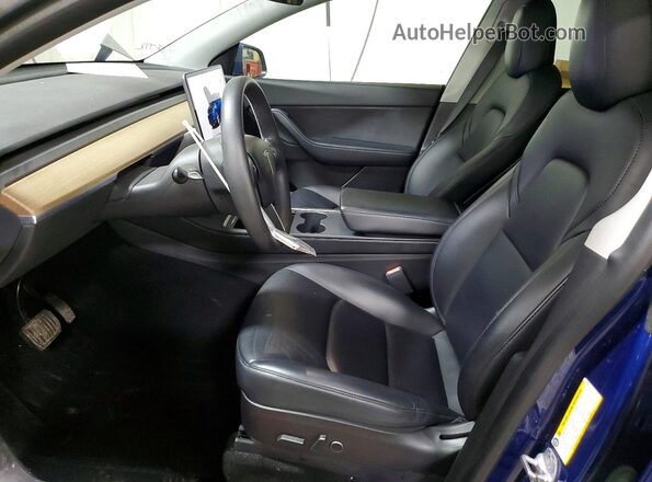 7SAYGDEE3NF363429 2022 TESLA MODEL Синий Вид салона спереди