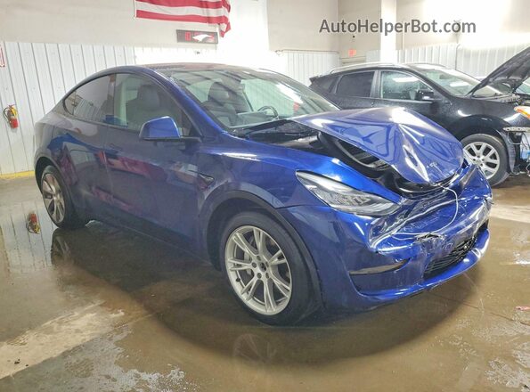 7SAYGDEE3NF363429 2022 TESLA MODEL Синий Передняя правая четверть
