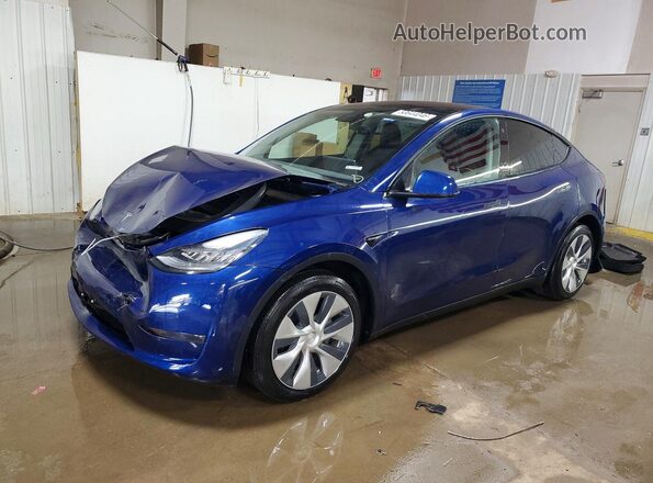 7SAYGDEE3NF363429 2022 TESLA MODEL Синий Передняя левая четверть