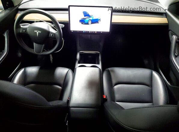 7SAYGDEE3NF363429 2022 TESLA MODEL Синий Вид панели приборов