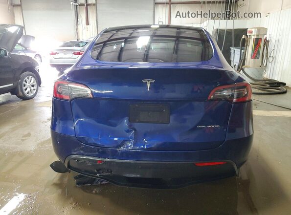 7SAYGDEE3NF363429 2022 TESLA MODEL Синий Вид сзади