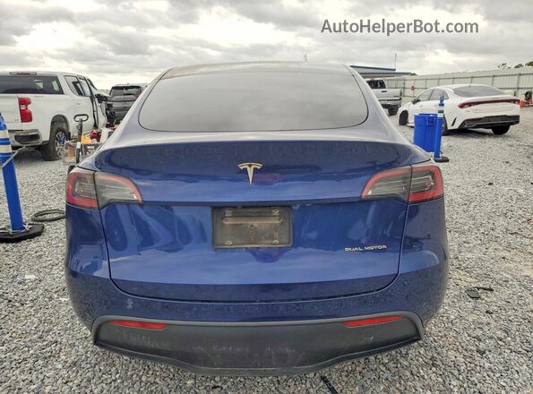 7SAYGDEE3NF443510 2022 TESLA MODEL Blue Вид ззаду
