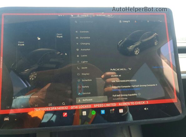 7SAYGDEE3PA140632 2023 TESLA MODEL Black Widok zestawu wskaźników