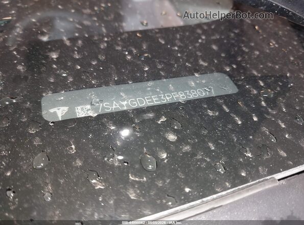 7SAYGDEE3PF838077 2023 TESLA MODEL Y Black ძრავის განყოფილების ხედი