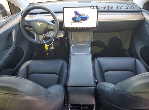 7SAYGDEE3RA230687 2024 TESLA MODEL Blue Առջևի վահանակի տեսք