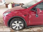 2024 Tesla Model Y Long Range Dual Motor All-wheel Drive Red vin: 7SAYGDEE3RA289741