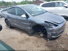 2024 Tesla Model Y Long Range Dual Motor All-wheel Drive Gray vin: 7SAYGDEE3RF199749