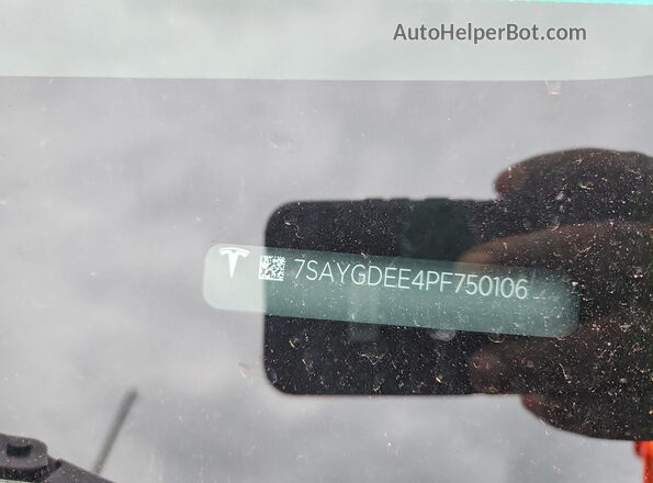 7SAYGDEE4PF750106 2023 TESLA MODEL Black Շարժիչի բաժամունքի տեսք
