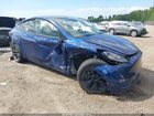 2025 Tesla Model Y Long Range Dual Motor All-wheel Drive Blue vin: 7SAYGDEE4SA346938