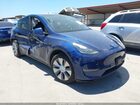 2022 Tesla Model Y Long Range Dual Motor All-wheel Drive Blue vin: 7SAYGDEE5NA002796