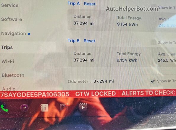 7SAYGDEE5PA106305 2023 TESLA MODEL Blue Vista del cuadro de instrumentos