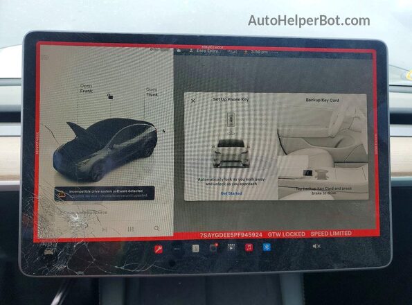 7SAYGDEE5PF945924 2023 TESLA MODEL Gray Vista del cuadro de instrumentos