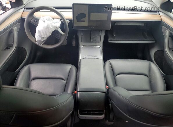 7SAYGDEE5SF256460 2025 TESLA MODEL Charcoal Dashboard view