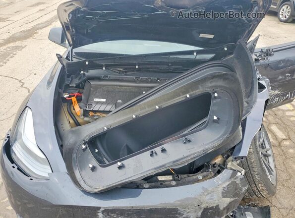 7SAYGDEE5SF256460 2025 TESLA MODEL Charcoal Rear interior view