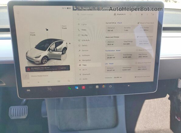 7SAYGDEE6PA162141 2023 TESLA MODEL White Widok zestawu wskaźników