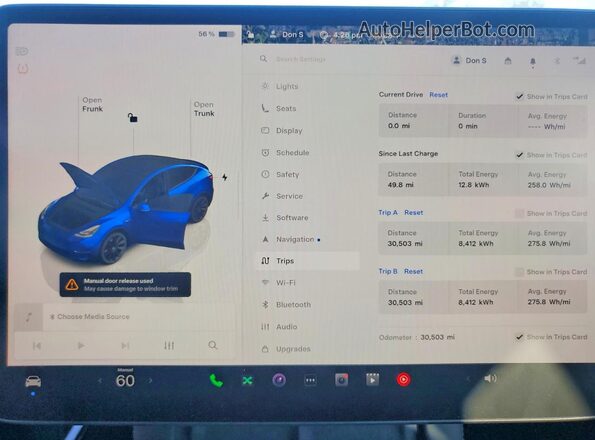 7SAYGDEE6PF872238 2023 TESLA MODEL Синий Вид щитка приборов