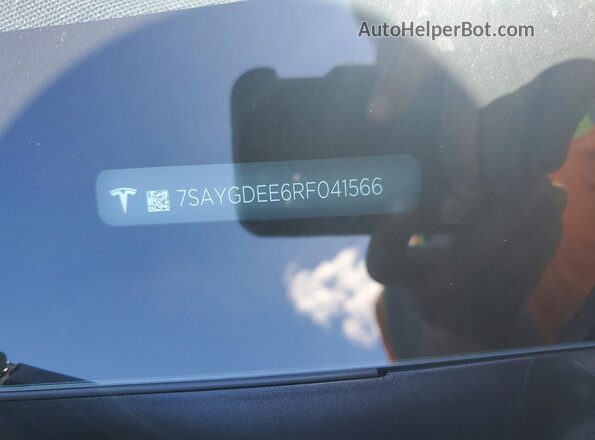 7SAYGDEE6RF041566 2024 TESLA MODEL Gray VIN sticker view