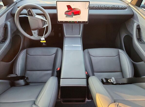 7SAYGDEE6TF323262 2026 TESLA MODEL Red Dashboard view