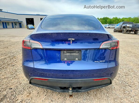 7SAYGDEE7NA010186 2022 TESLA MODEL Blue Հետևի տեսք