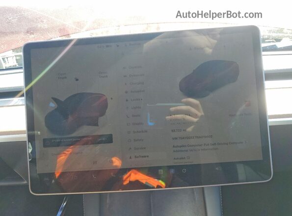 7SAYGDEE7NA019602 2022 TESLA MODEL Red Вид щитка приладів