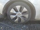 2023 Tesla Model Y White vin: 7SAYGDEE7PA129052 Damage: Right Rear Tire, Worn, Replacement Required