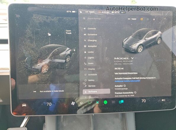 7SAYGDEE7PA207894 2023 TESLA MODEL Gray Widok zestawu wskaźników