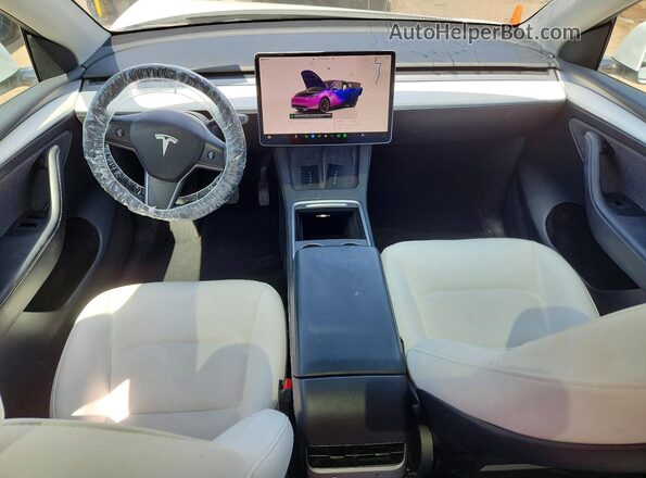 7SAYGDEE7PF616075 2023 TESLA MODEL White Dashboard view