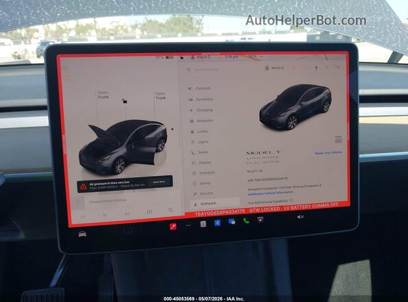 7SAYGDEE8PA034175 2023 TESLA MODEL Y Gray Rear seats view
