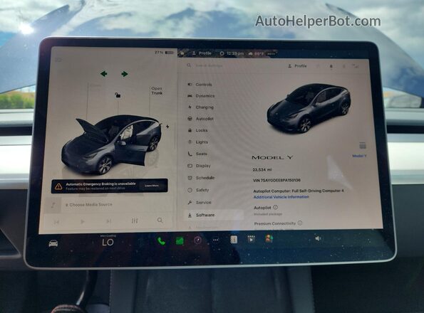 7SAYGDEE8PA150136 2023 TESLA MODEL Серый Вид щитка приборов