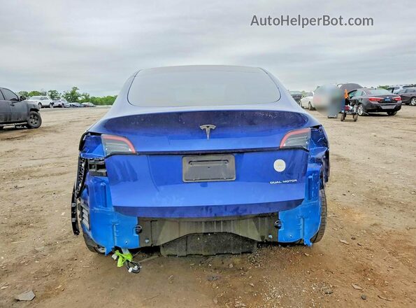 7SAYGDEE8PF704519 2023 TESLA MODEL Blue Вид ззаду