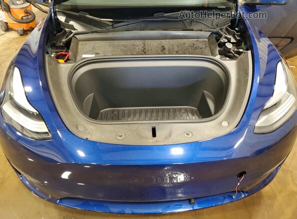 7SAYGDEE8PF847003 2023 TESLA MODEL Blue Вид задньої частини салону