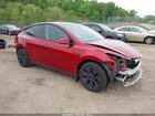 2025 Tesla Model Y Long Range Dual Motor All-wheel Drive Red vin: 7SAYGDEE8SF280669