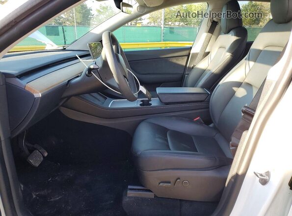 7SAYGDEE9NA010187 2022 TESLA MODEL Белый Вид салона спереди