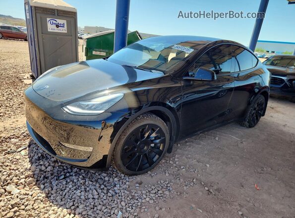 7SAYGDEE9NF368652 2022 TESLA MODEL Black Առջևի ձախ երեք քառորդ տեսարան