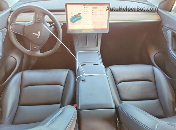 7SAYGDEE9NF368652 2022 TESLA MODEL Black Առջևի վահանակի տեսք