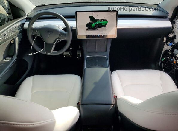 7SAYGDEE9NF558760 2022 TESLA MODEL White Dashboard view