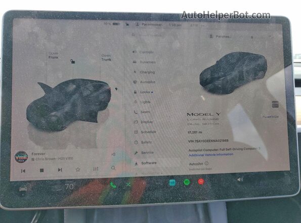 7SAYGDEEXNA021988 2022 TESLA MODEL Серый Вид щитка приборов