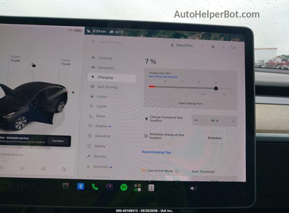 7SAYGDEEXNF356462 2022 TESLA MODEL Y Черный 