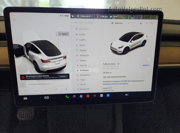 7SAYGDEEXRA307412 2024 TESLA MODEL Белый Вид щитка приборов