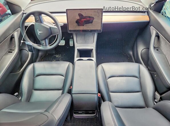 7SAYGDEF0NF494472 2022 TESLA MODEL Red Widok deski rozdzielczej