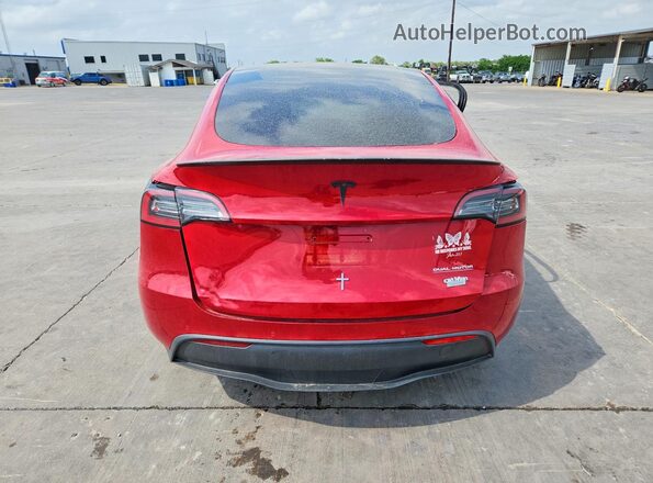 7SAYGDEF0NF494472 2022 TESLA MODEL Red Widok z tyłu
