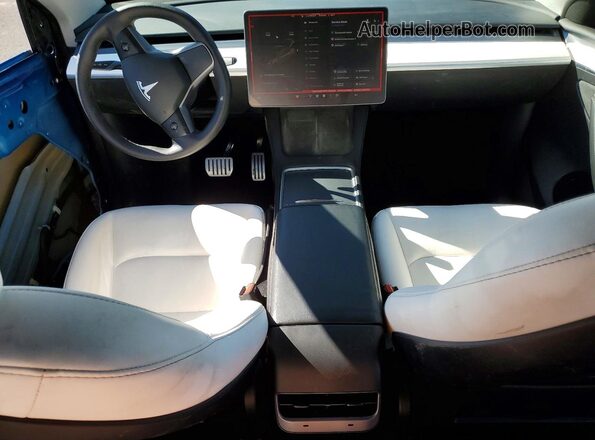 7SAYGDEF0PF705639 2023 TESLA MODEL Синий Вид панели приборов