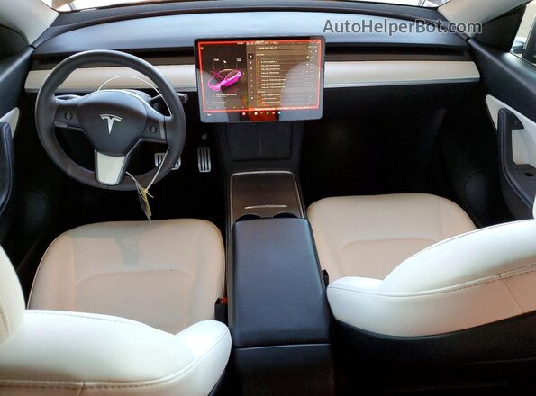 7SAYGDEF1NF494450 2022 TESLA MODEL White Dashboard view