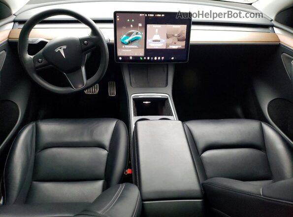 7SAYGDEF1PF596740 2023 TESLA MODEL White Dashboard view