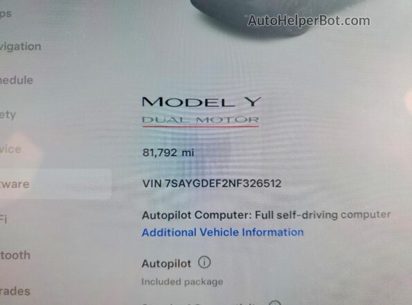 7SAYGDEF2NF326512 2022 TESLA MODEL Black Vista del cuadro de instrumentos